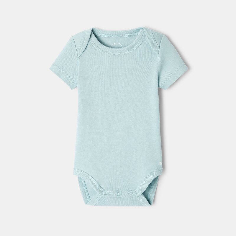 Lot de 3 bodies manches courtes en coton bio turquoise mixte Absorba Turquoise