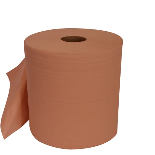 Bobine d'essuyage orangée Paredes 1000 formats 21x30cm Ecolabel
