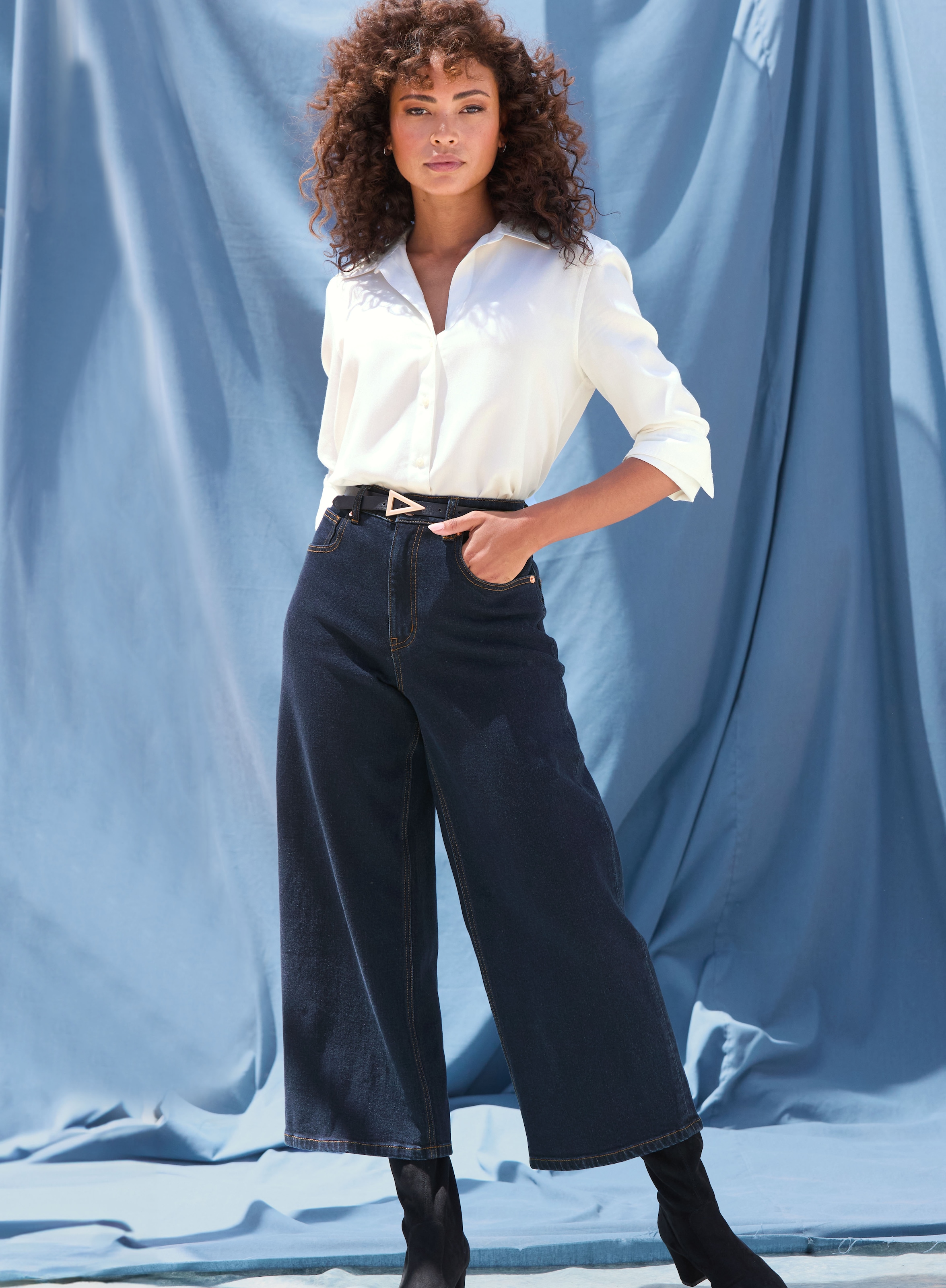 LASCANA 7/8-Jeans , aus Baumwoll-Denim, Straight-Leg
