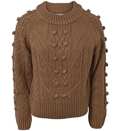 Hound Bluse - Strik - Mocha m. M?nster