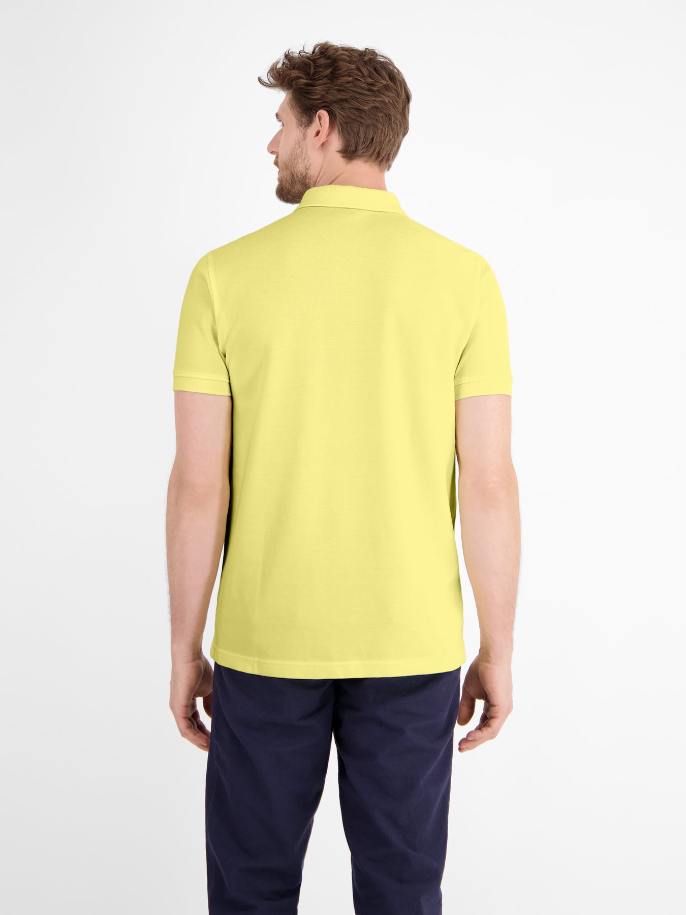 Herren Poloshirt in gewaschener Optik