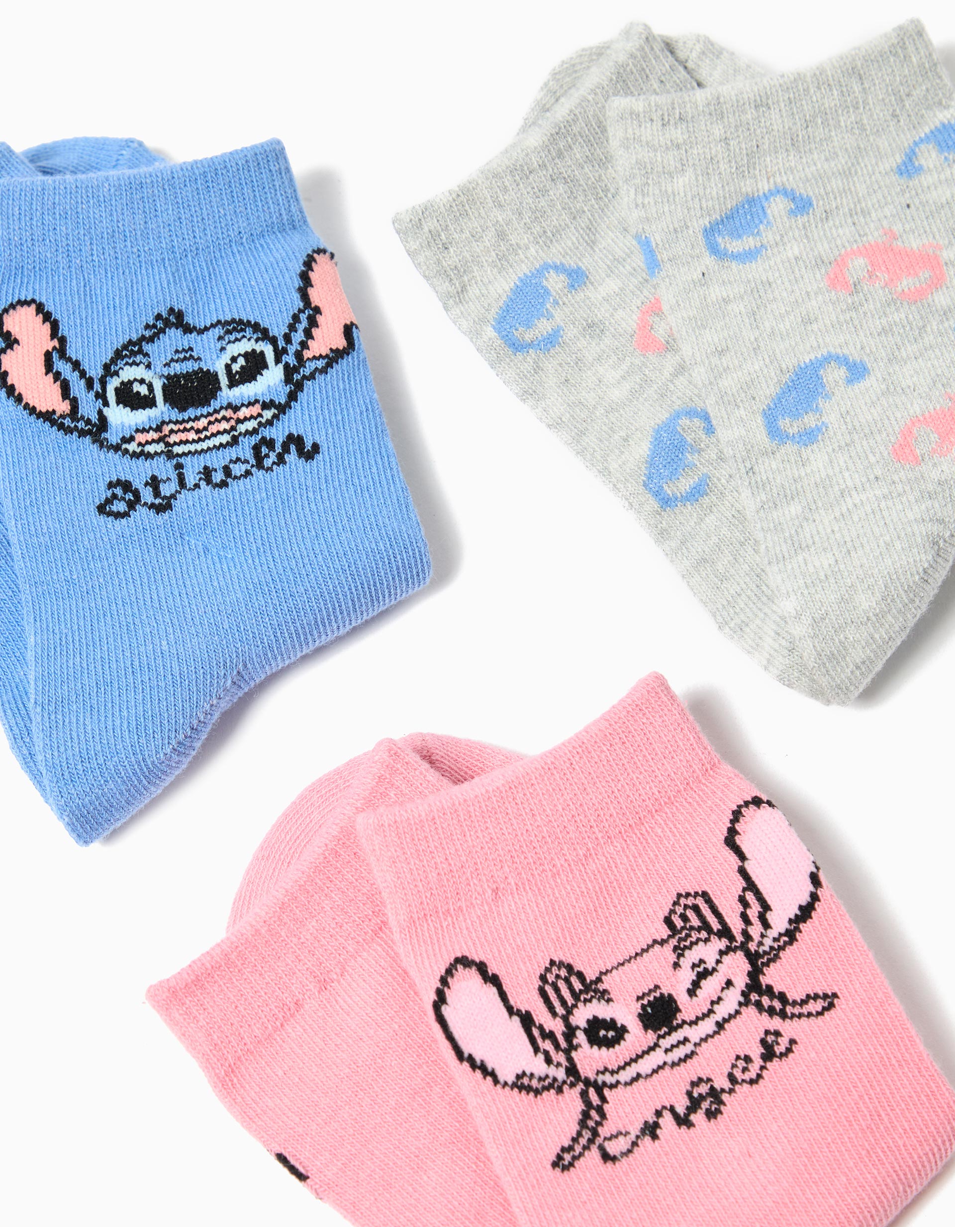Pack 3 Meias 'Lilo e Stitch' ©Disney, Menina, Multicor