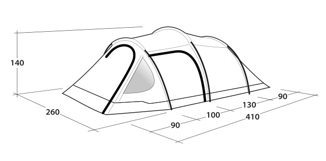 Outwell Earth 4 Doppelbeschichtetes Zelt