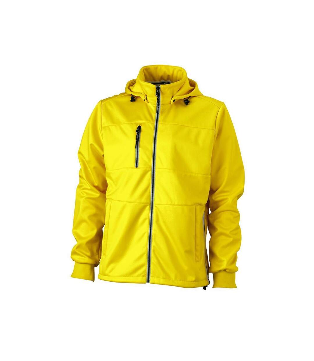 Veste softshell à capuche - homme JN1078 - jaune - coupe-vent imperméable
