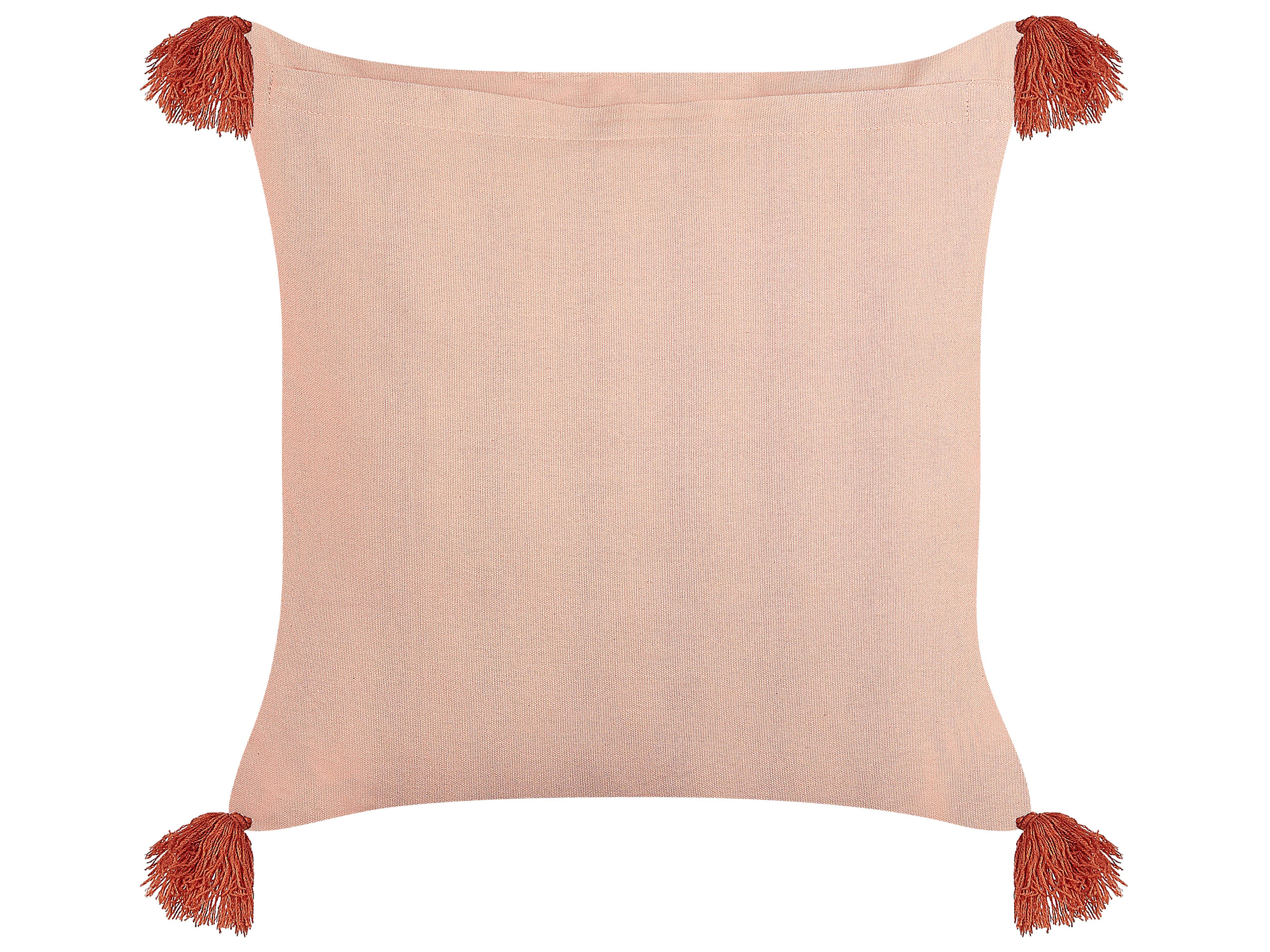 Set van 2 sierkussens RUMHORA Fluweel 45 x 45 cm Roze bloempatroon