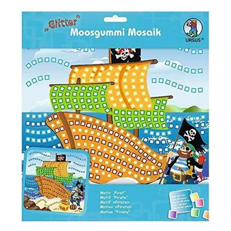 URSUS Moosgummi Mosaikbild Pirat mit Glitter, 434 Teile