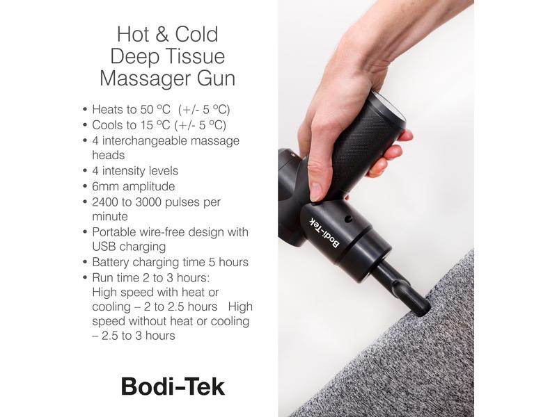 Bodi-Tek Massage Pistole Hot and Cold Deep Tissue Massagegerät für Sportlerinnen und Sportler