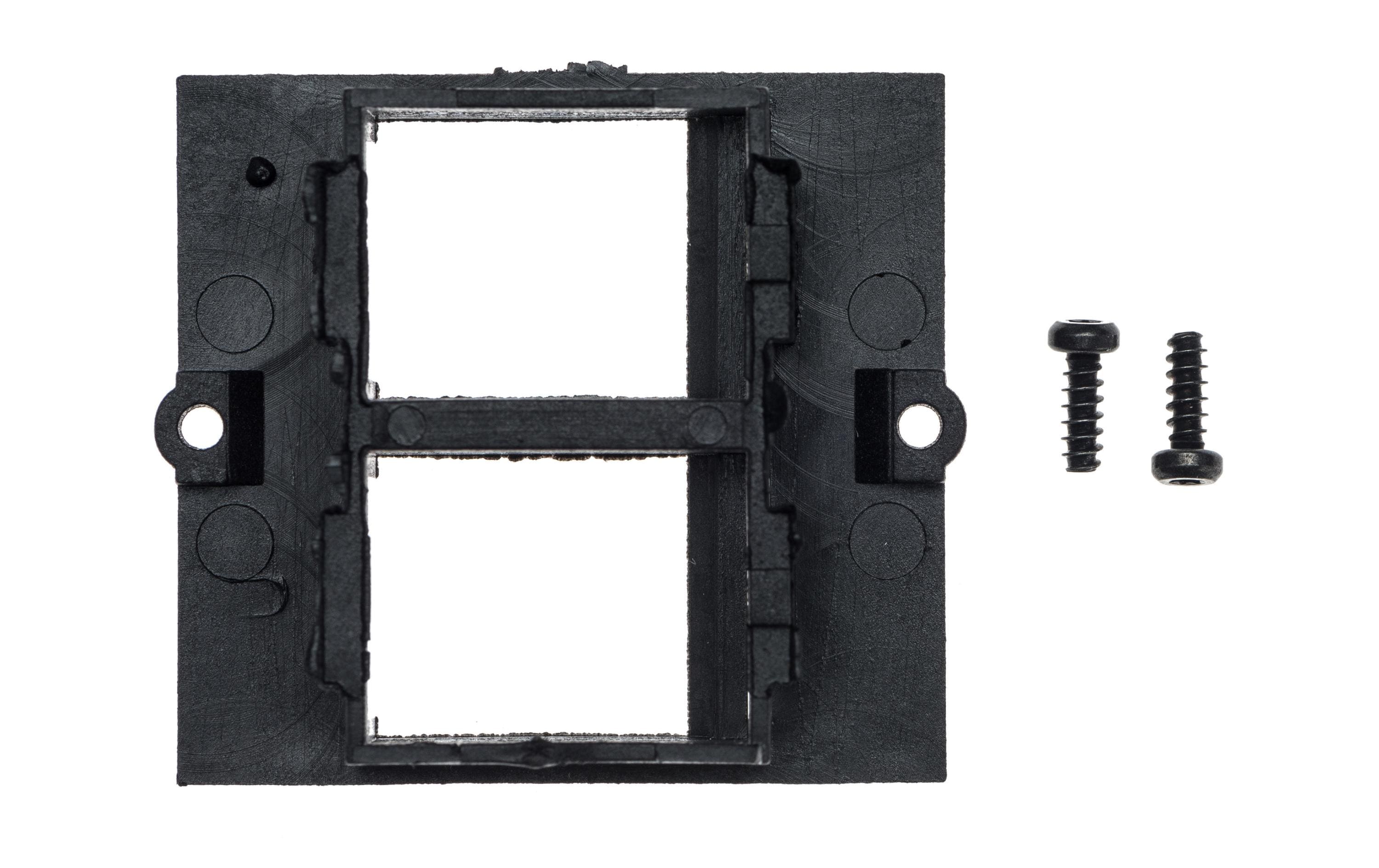 Custom Modul 2-fach SchwarzCustom Module Einbaurahmen, 2x Keystone, schwarz