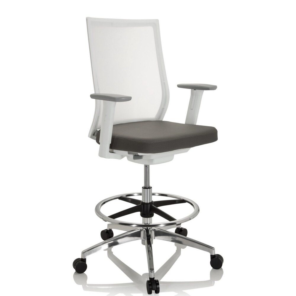 Counterstuhl ASPEN WORK W Stoff/Netzstoff mit Armlehnen (höhenverstellbar) hjh OFFICE