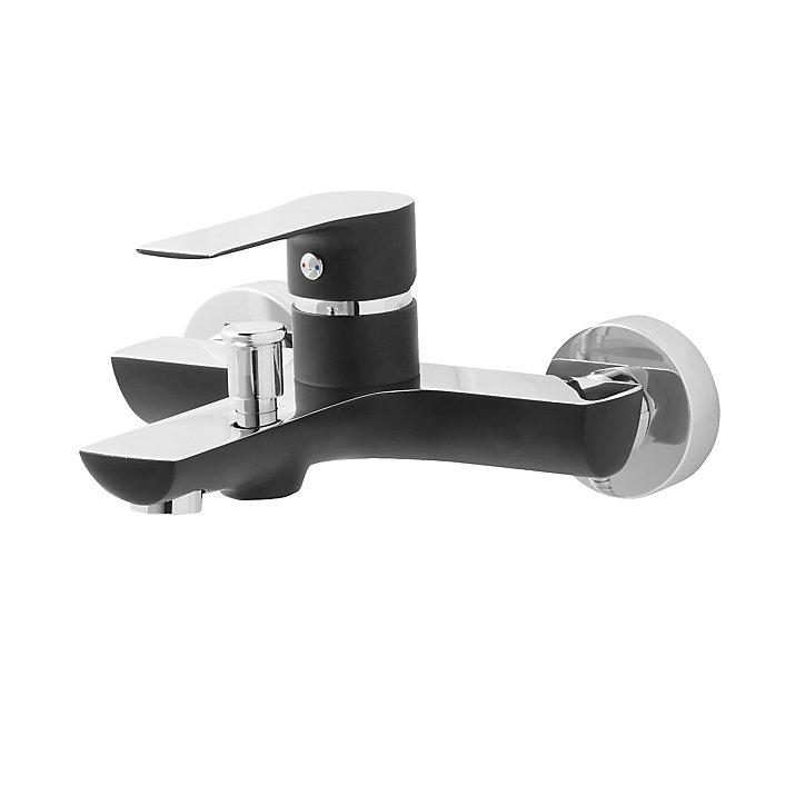 Mitigeur de baignoire noir GoodHome Wicie