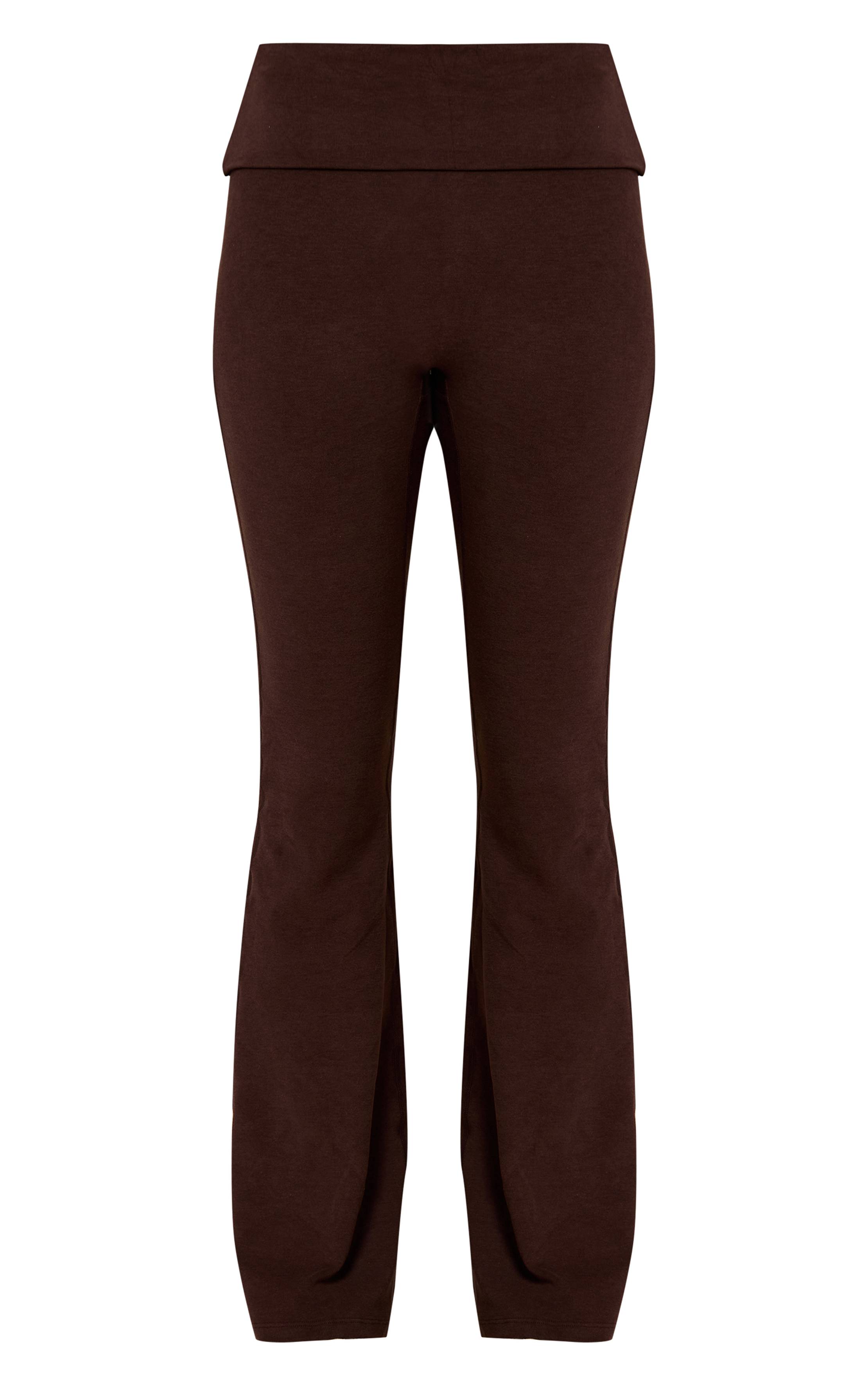 Chocolat Pantalon De Yoga En Coton Doux Mélange Prune Profond