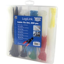 Kit d'attache-câbles, assortis, nylon, contenu: 600