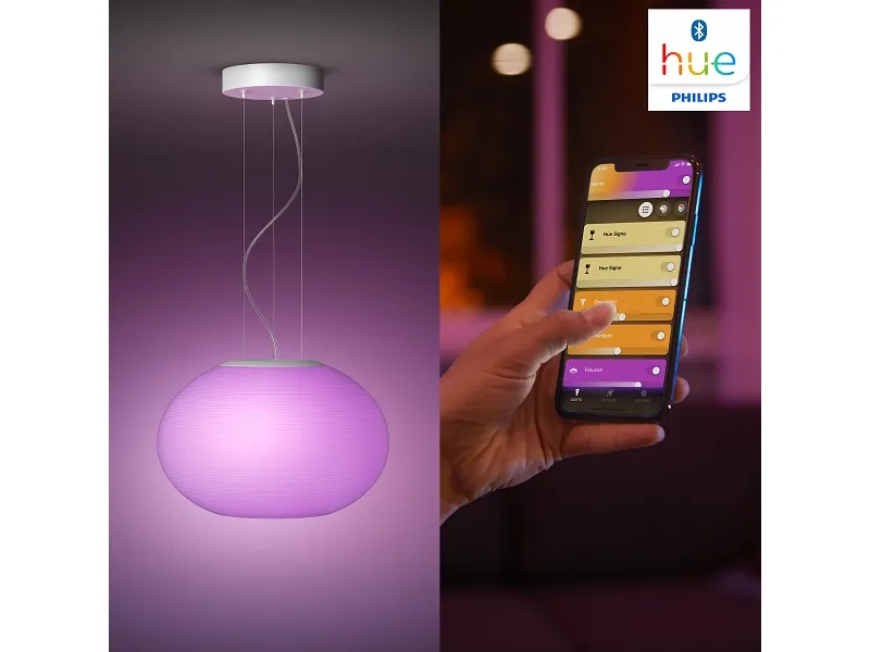 Philips Hue White Color Ambiance Flourish  Pendel - Hvid BT