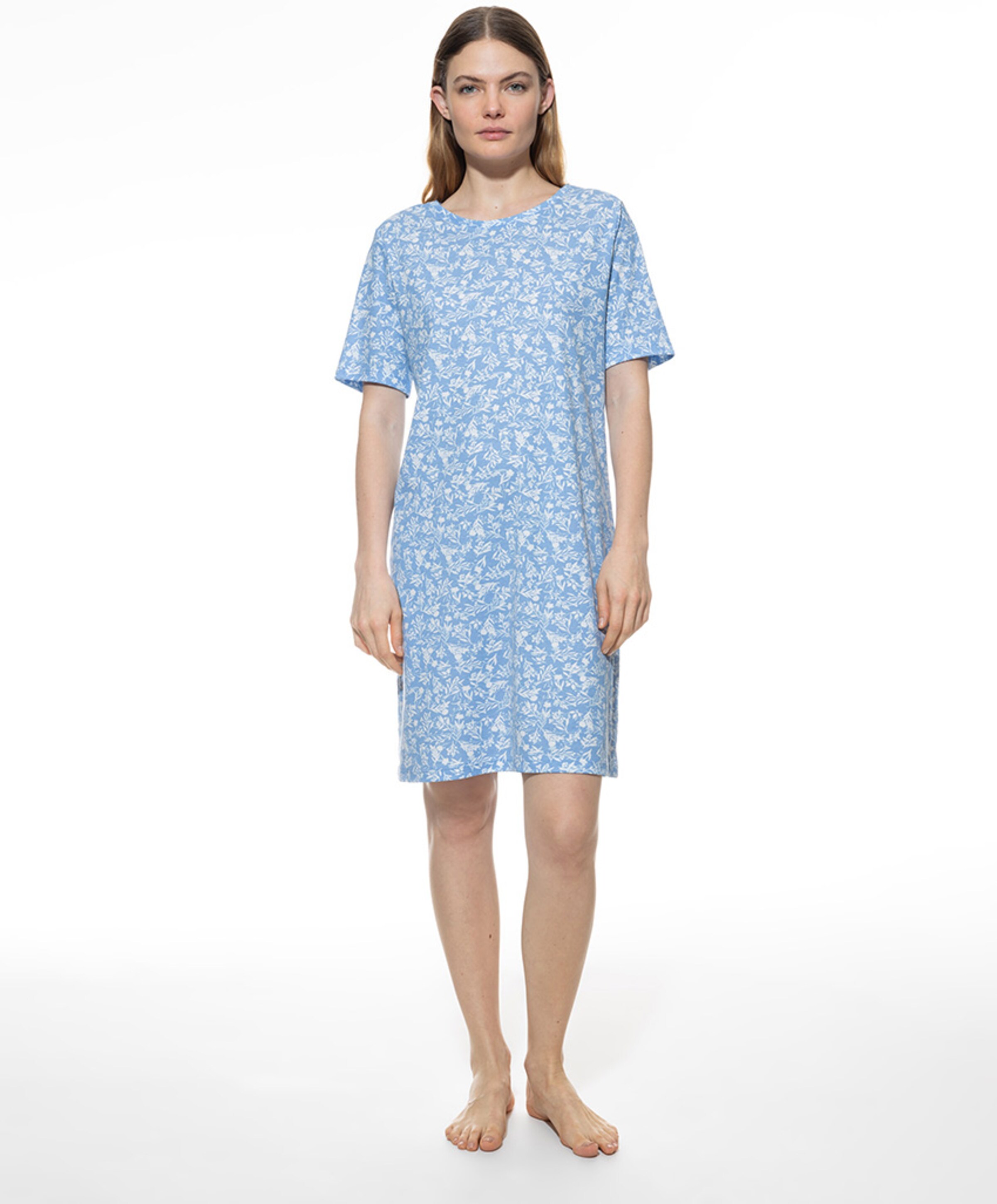 Mey Dames nachthemd blauw