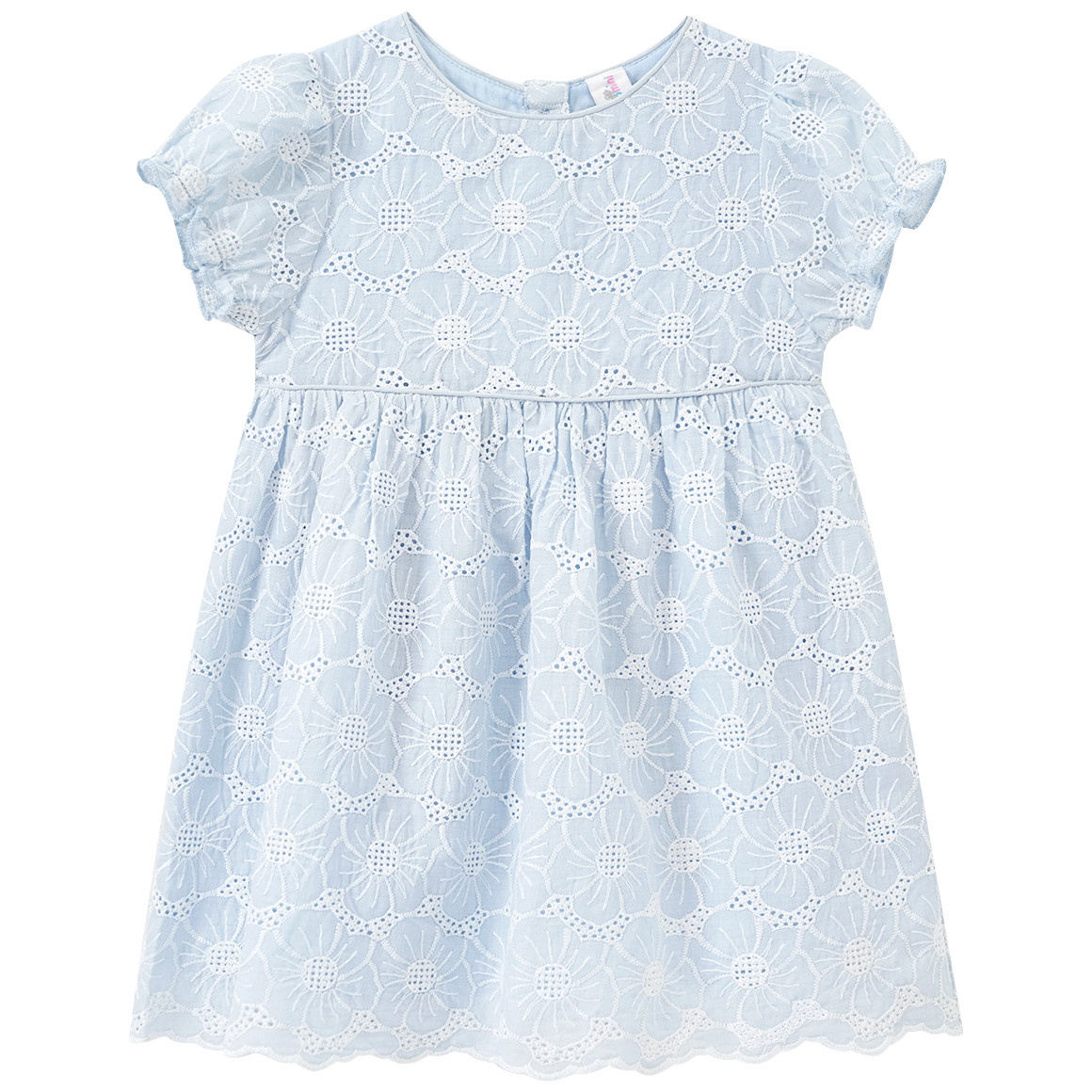Topomini Baby Kleid aus Bio-Baumwolle hellblau