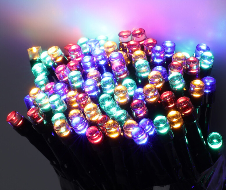 LED Lichterkette solar bunt 24 m