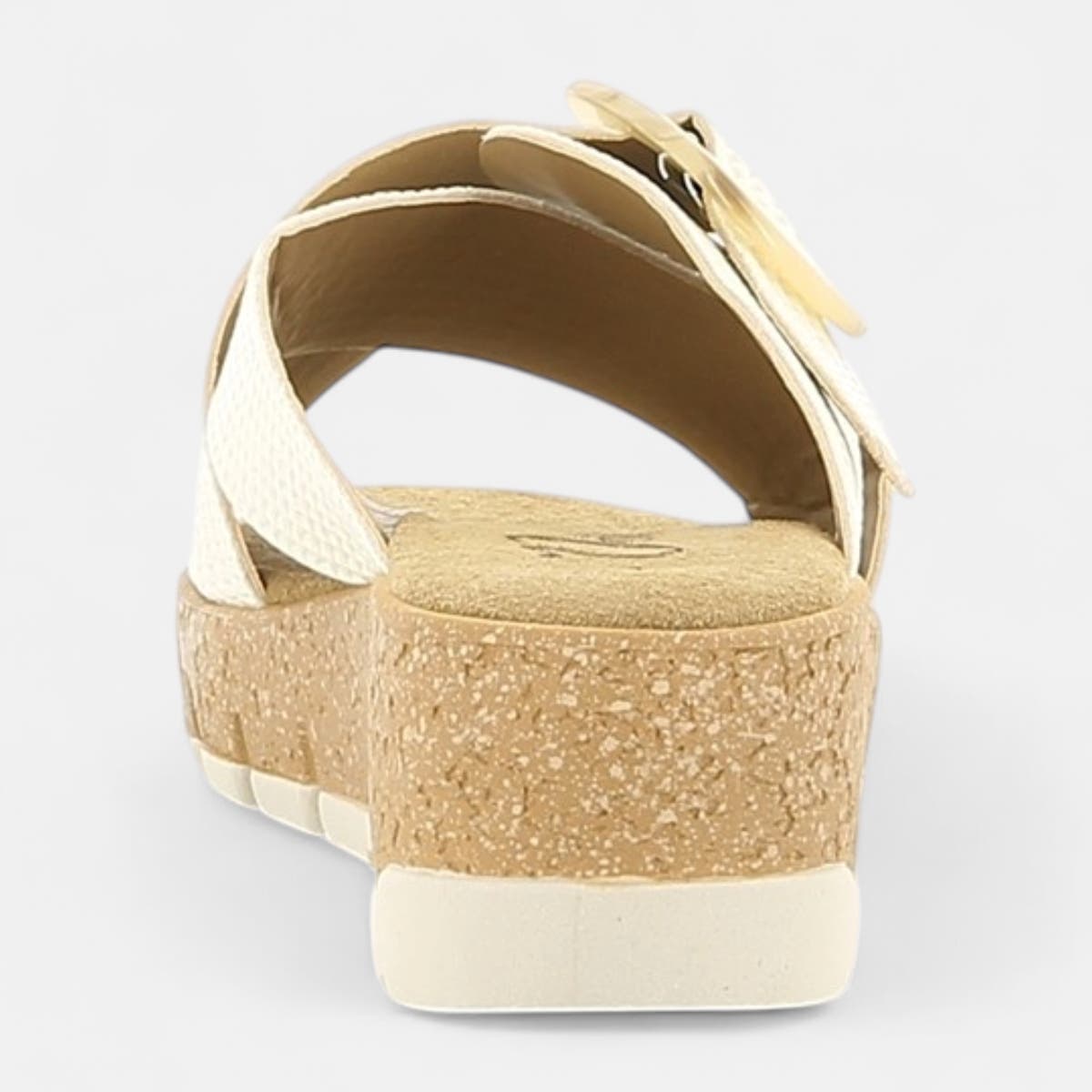 Mules à talon compensé Femme blanc