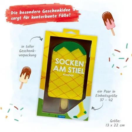 Trötsch Socken am Stiel, Ananas, 37 - 42