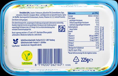 Becel Vital Pflanzliches Streichfett 28% Fett