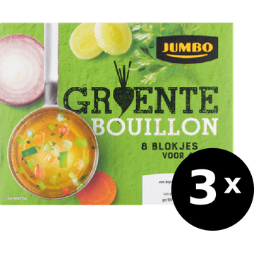 Jumbo groentebouillon blokjes 3 x 8 stuks