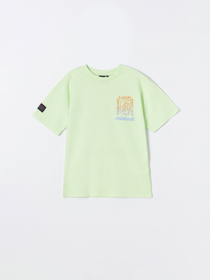 Camiseta maxi Mistral x Lefties com estampa nas costas - Amarelo Claro