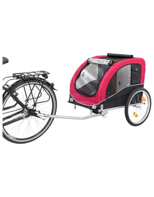 Trixie Fietskar - Hondenfietskar - 75x86x80\/145 cm Zwart Rood Tot 30 Kg Large
