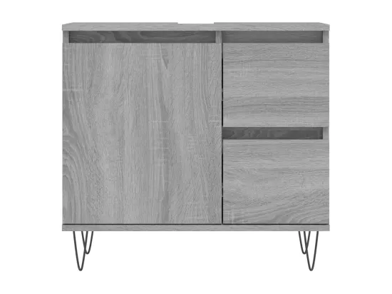 Armoire de bain sonoma gris 65x33x60 cm bois d'ingénierie
