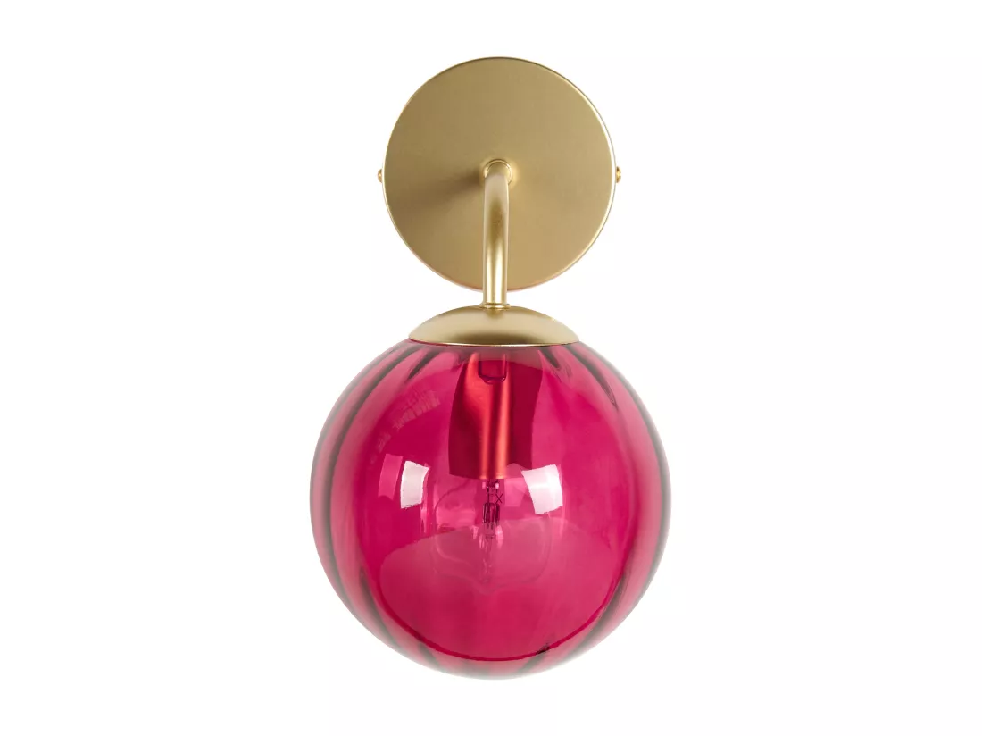 Lampe murale BOOMI Métal Rouge Bordeaux