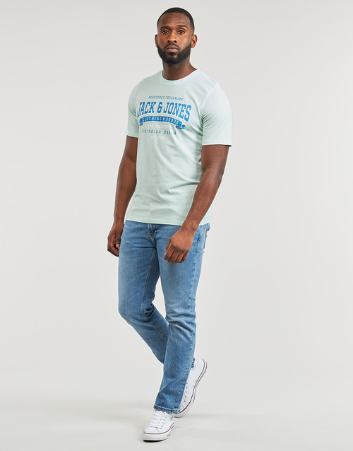 Jack & Jones - JJELOGO TEE SS O-NECK 2 COL SS24 SN - Bleu