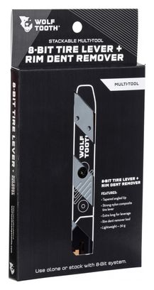 Multi-Outil Wolf Tooth 8-Bit Tire Lever   Rim Dent Remover (2 Fonctions) Noir
