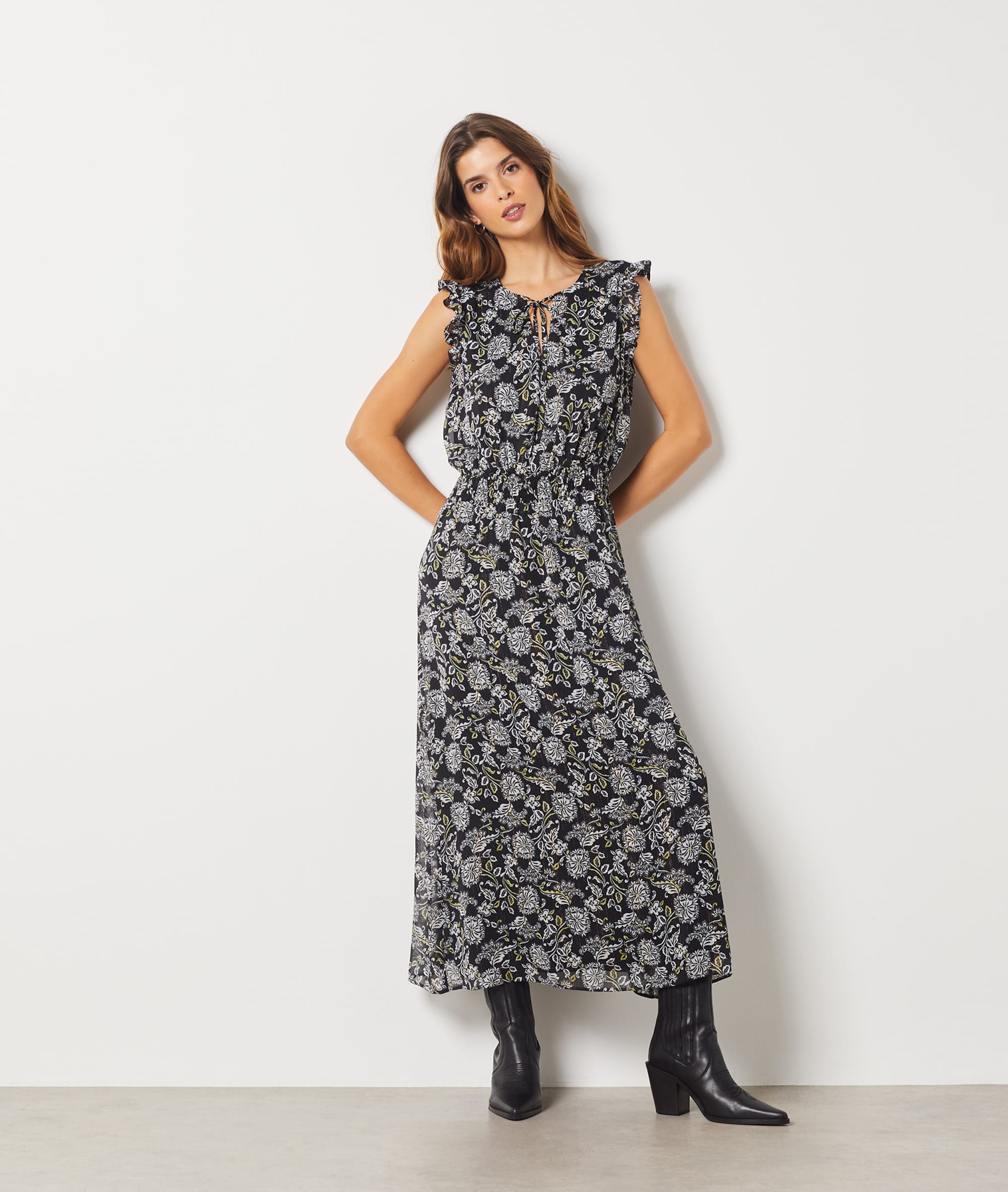 Robe longue imprimée