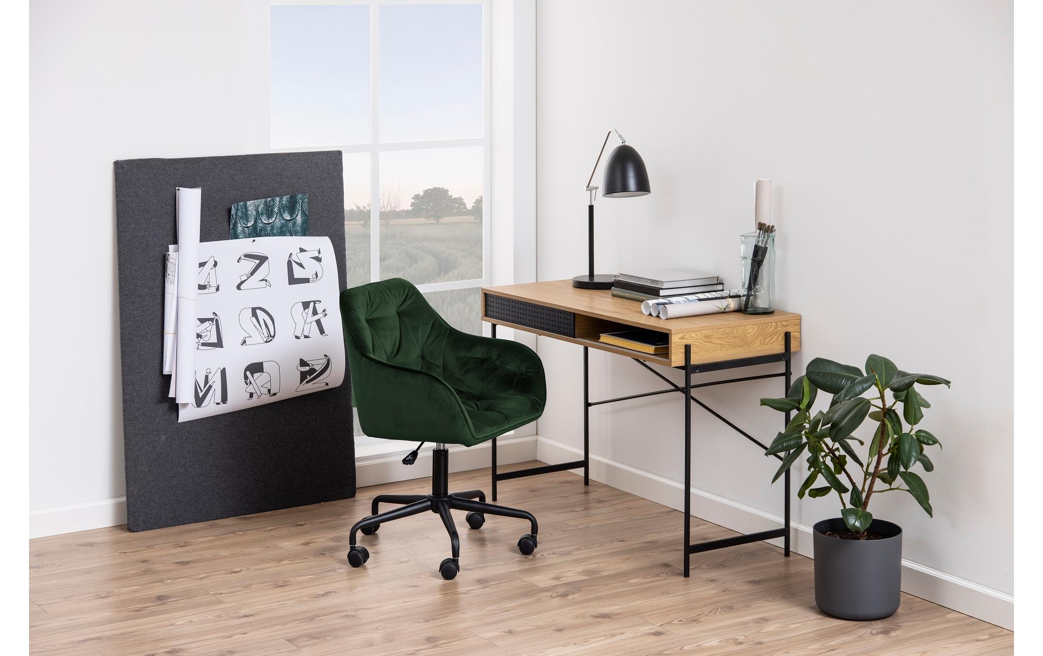 Bürostuhl Brooke, mit Bremsrollen, Waldgrün<br>Schreibtischstuhl
