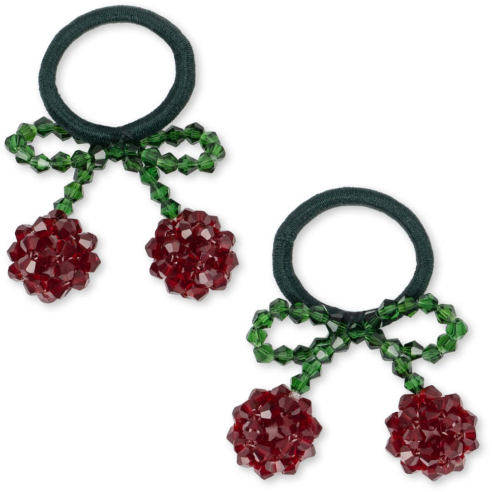 Køb Konges Sløjd Red/Glitter 2 Pak Cherry Hårelastikker