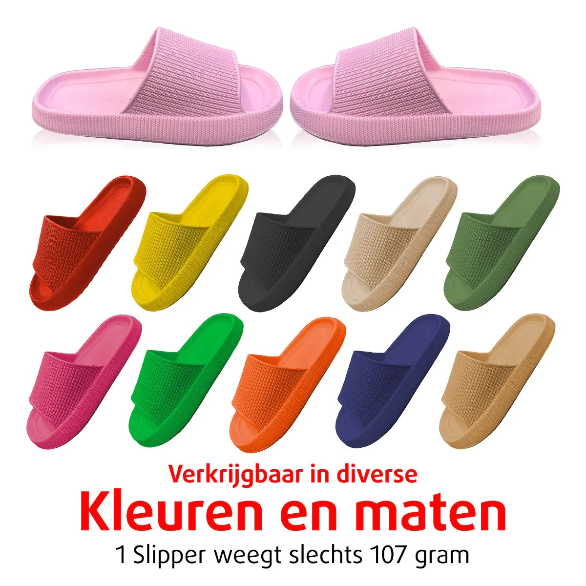 Orthopedische Zomer Badslippers (Roze)
