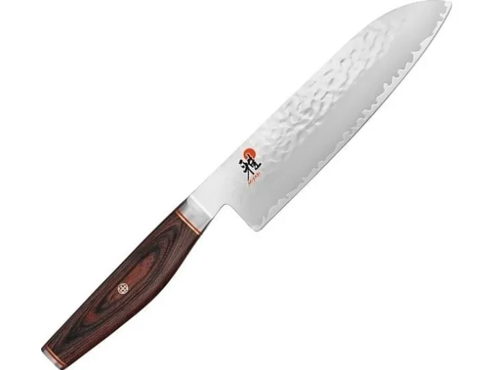 MIYABI Santoku kokkekniv, stål, 180 mm, sølv/brun, 34074-181-0 MIYABI 6000 MCT Santoku: 