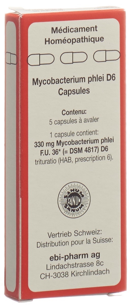 SANUM Mycobacterium phlei Kaps 6 D 5 Stk