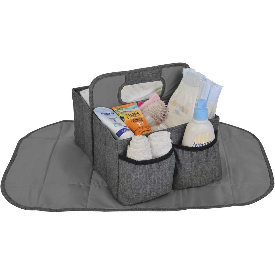 Altabebe Aufbewahrungsbox mit Wickelauflage Baby Caddy Grau
