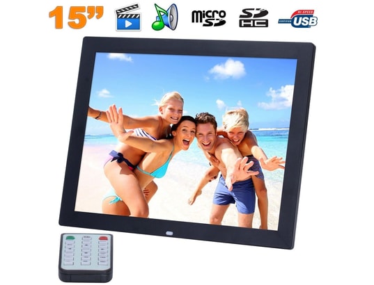 YONIS - Cadre numérique photo musique vidéo hd led usb contrôle dist...