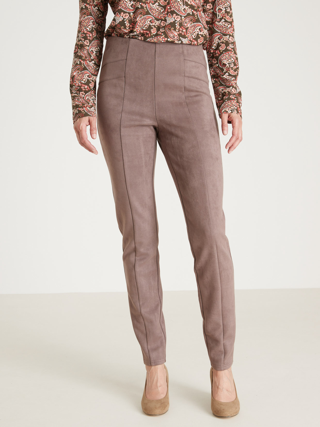 Legging en maille suédine