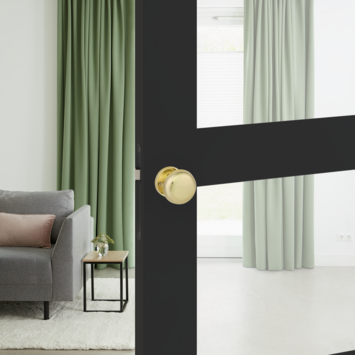Karwei knopkruk rond rozet messing glans
