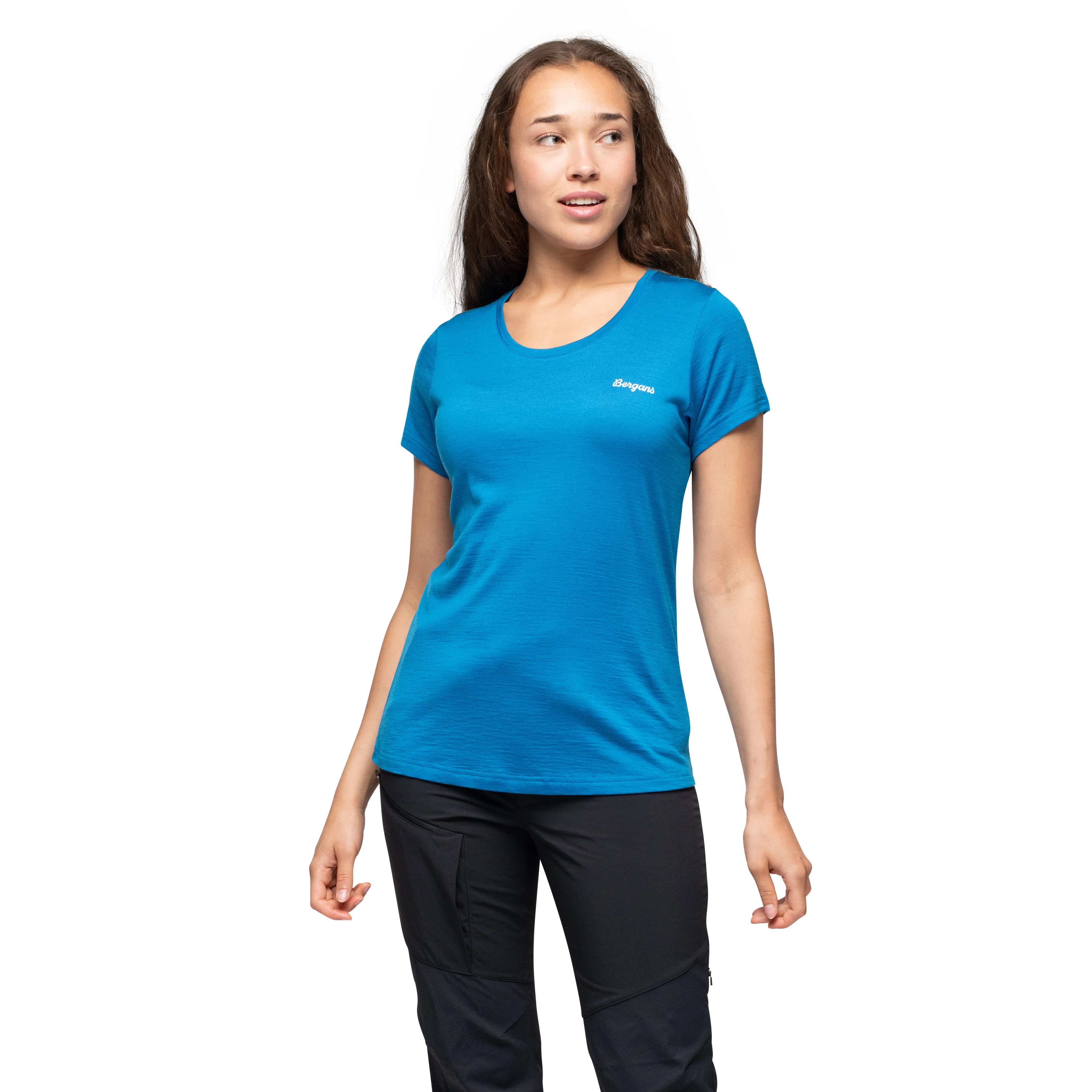 Rabot Emblem Wool Tee Women Dark Aqua Lagoon