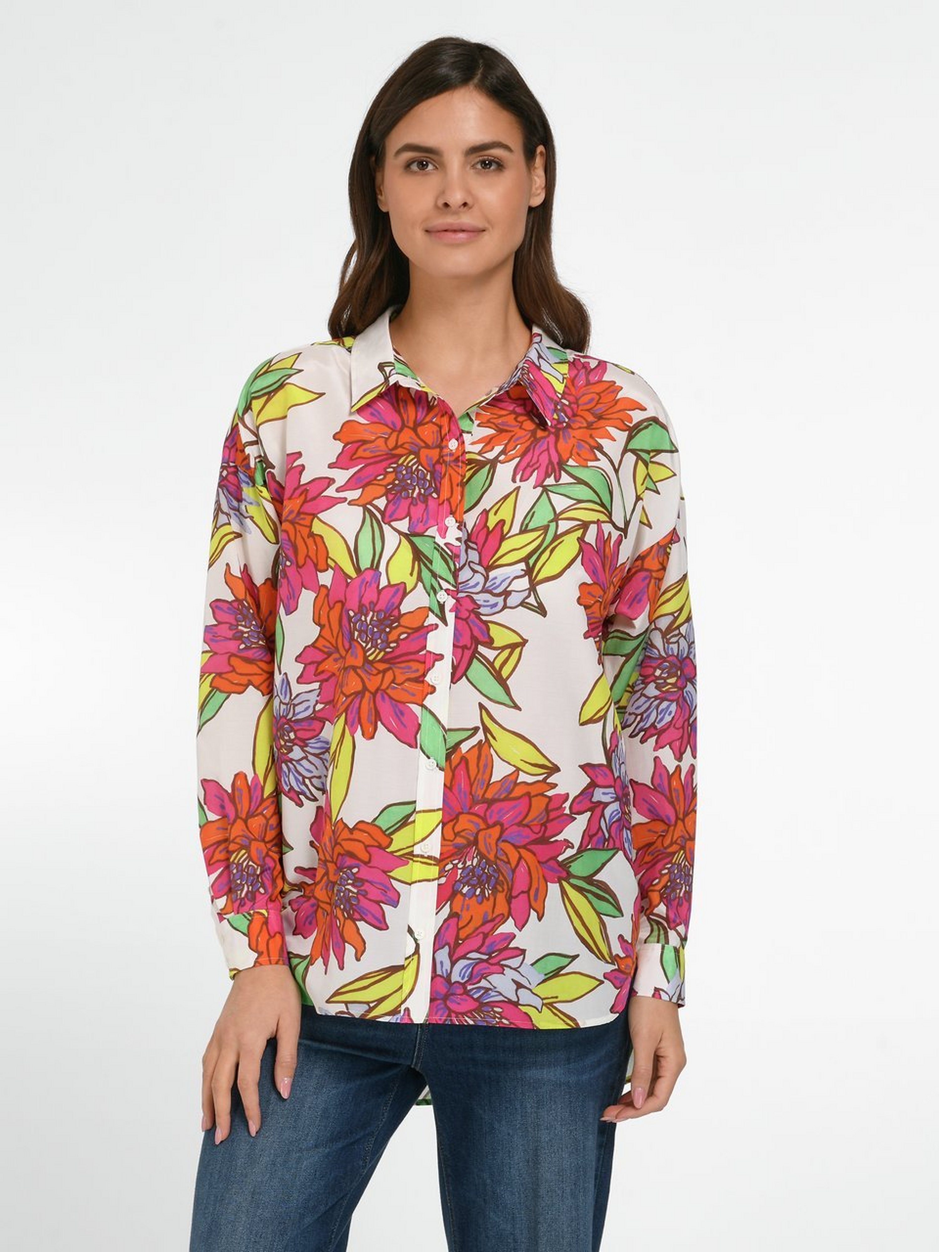 Long-Bluse im Oversized-Style