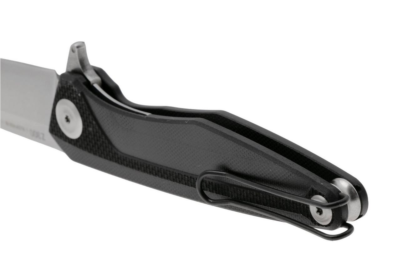 ANV Knives Z300-001, Stonewashed Sleipner, Black G10 zakmes
