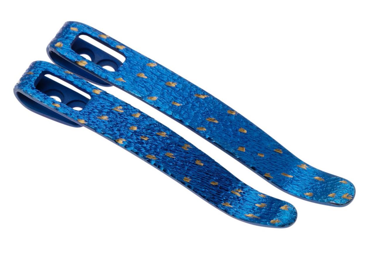 Civivi 2x Pocketclip Blue Flamed Titanium T002B zonder schroeven