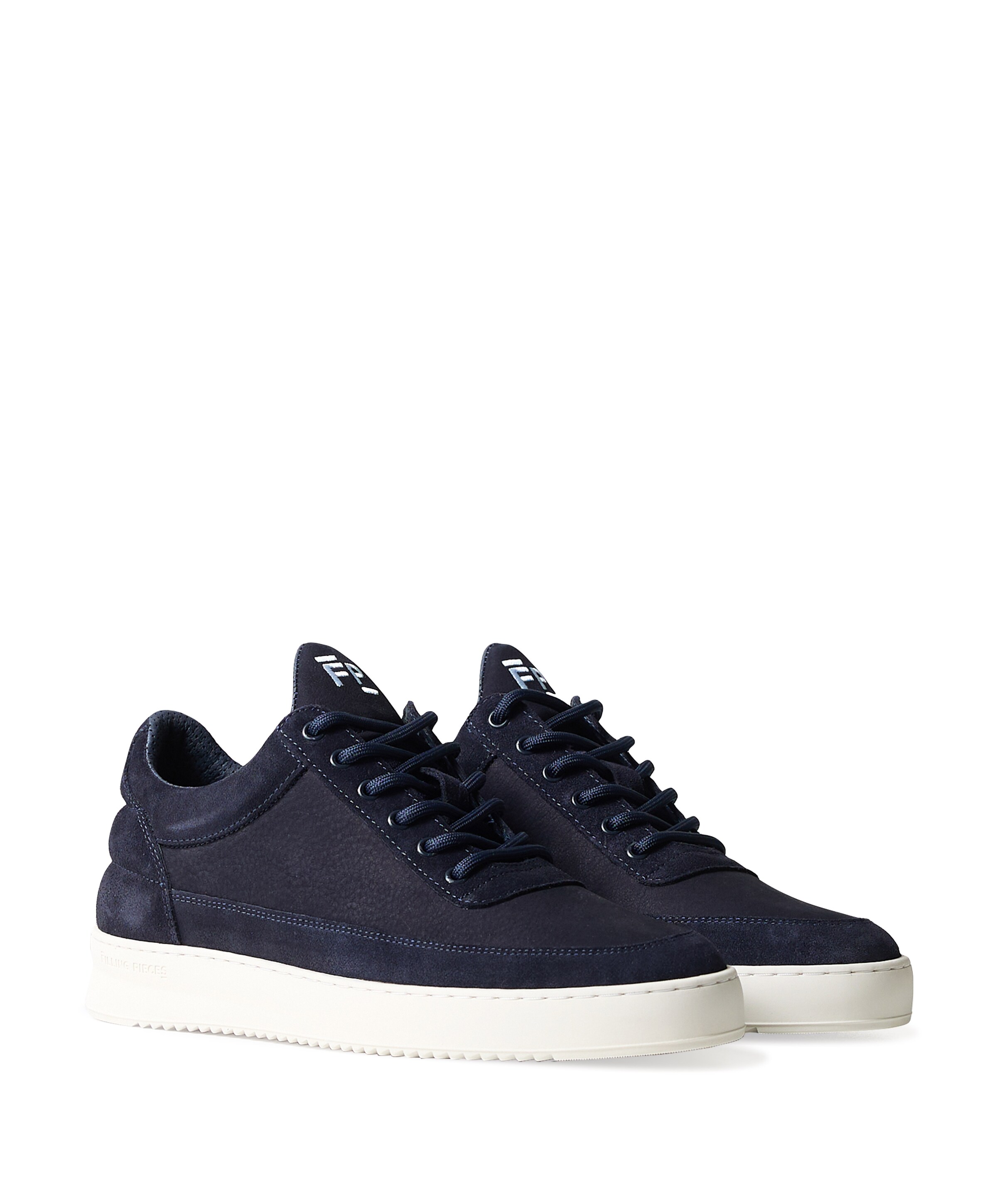 Filling Pieces Low Top Suede Grain heren sneakers blauw