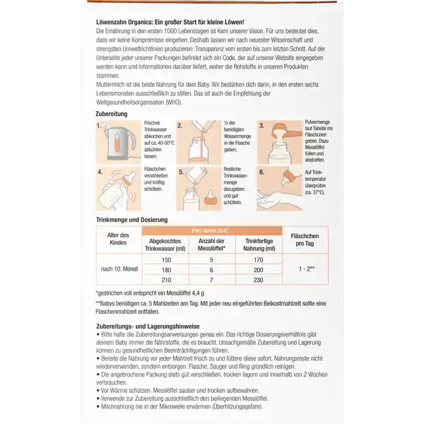 Bio Folgemilch 10+ Monate