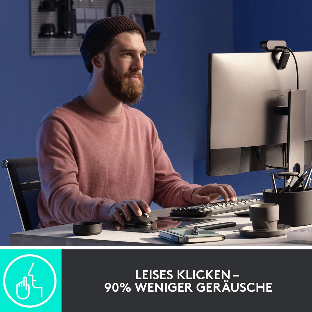 MX Master 3S Kabellose Bluetooth Optische Wireless Maus (910-006559) - Graphite (Schwarz)
