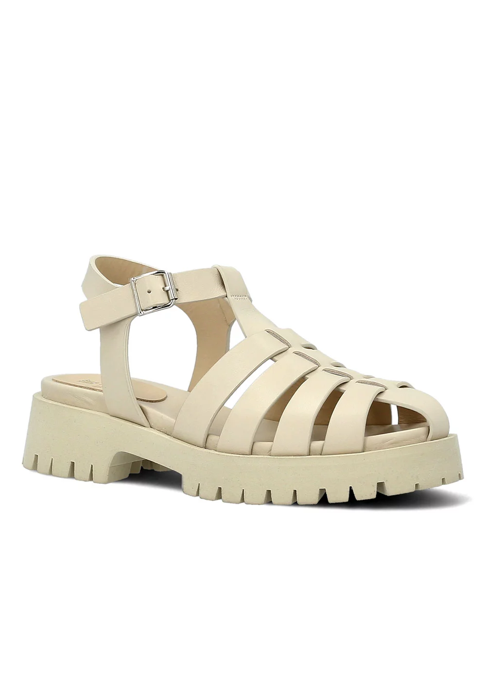 SANDALE SALOME ANGELA CUIR ECRU