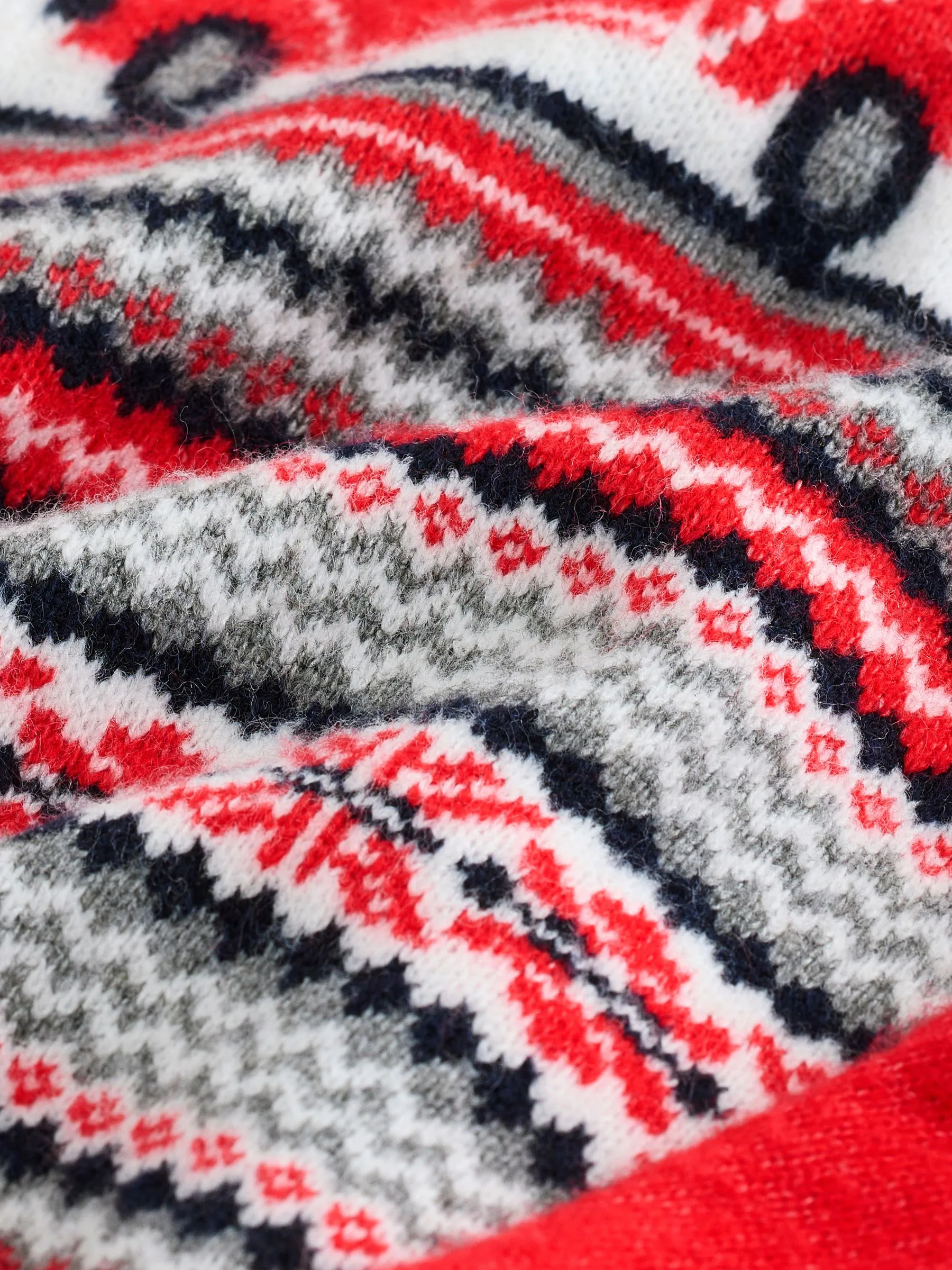 Rood met fairislemotief - Matching Family kersttrui