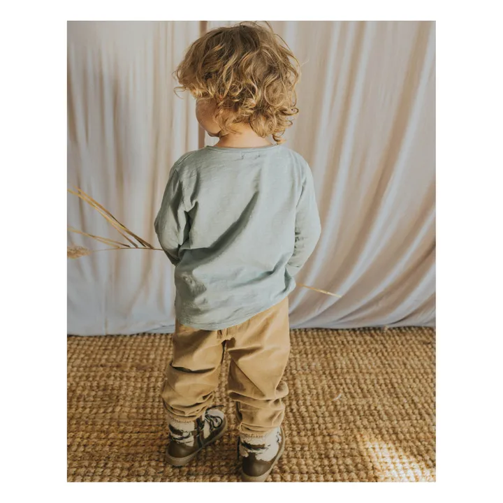 Búho Pantalon Velours Milleraies Poches | Camel